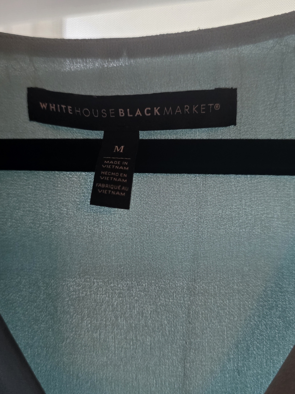 White House Black Market Teal Blue Surplice Blouse - Picture 2 of 3